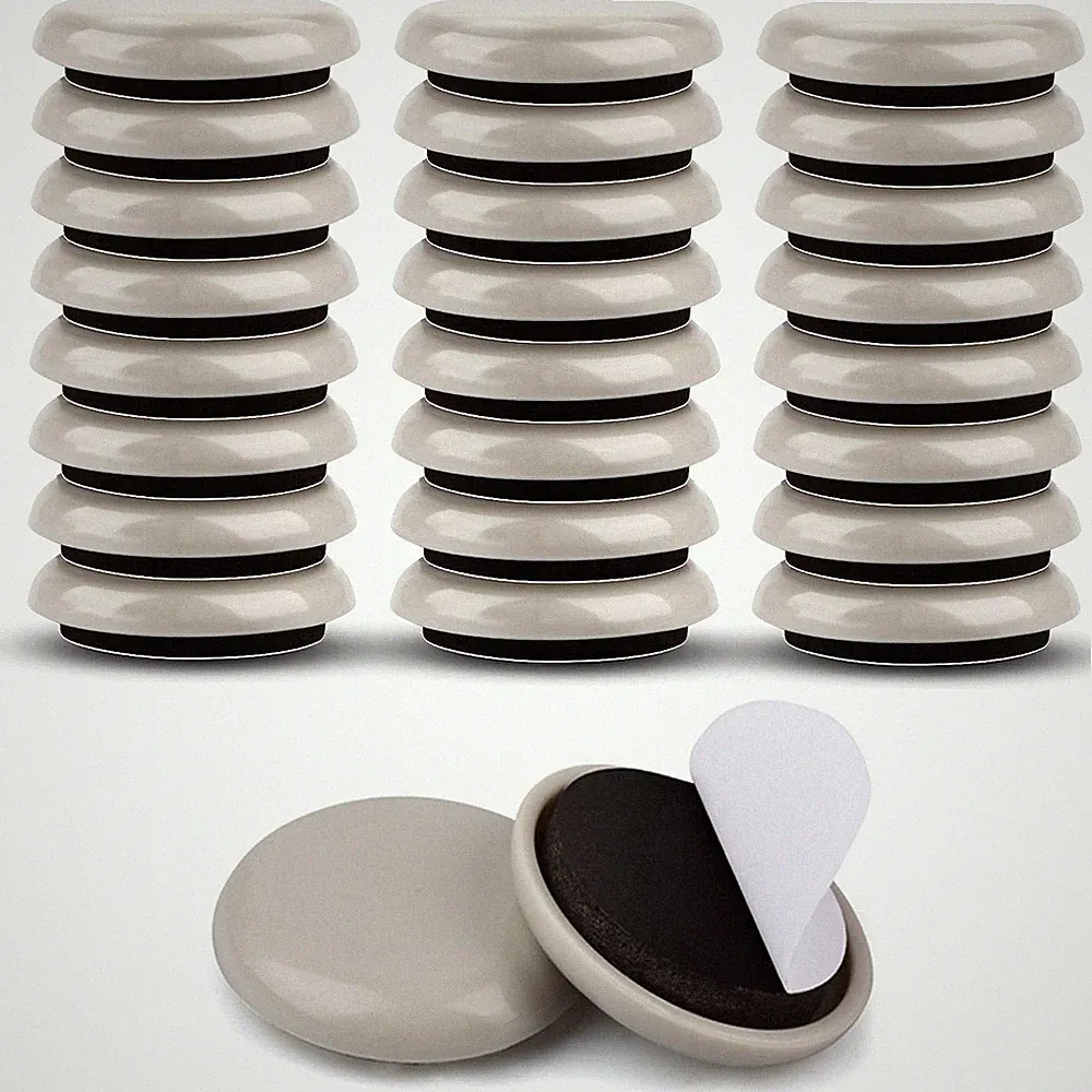 1-1/4" Furniture Sliders for Carpet & Hardwood Floors, 24PCS Furniture Pads for