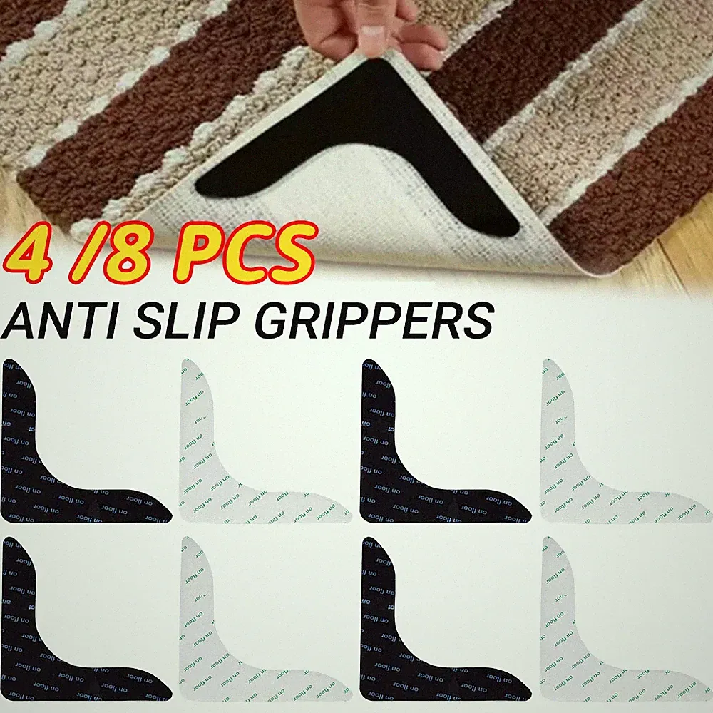 4/8 Anti Slip Rug Underlay Non Slip Rug Grippers Mat for Carpets to Stop Sliding