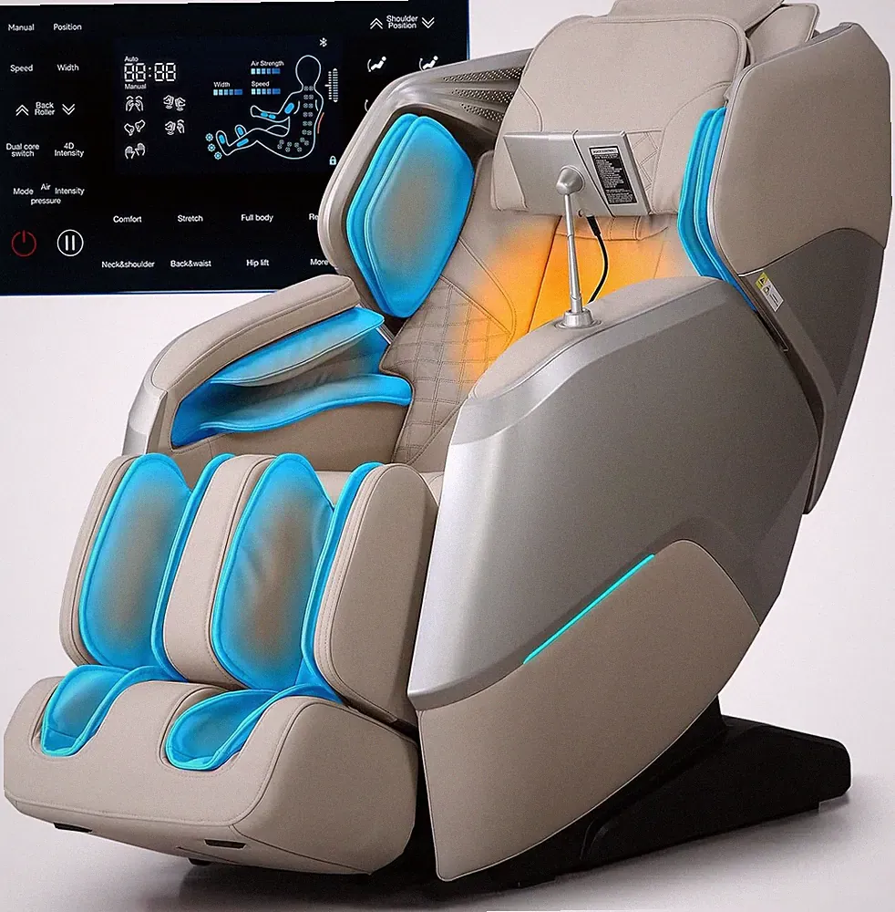 4D+3D Dual Mechanism Massage Chair Full Body Zero Gravity Massage Chair Recliner