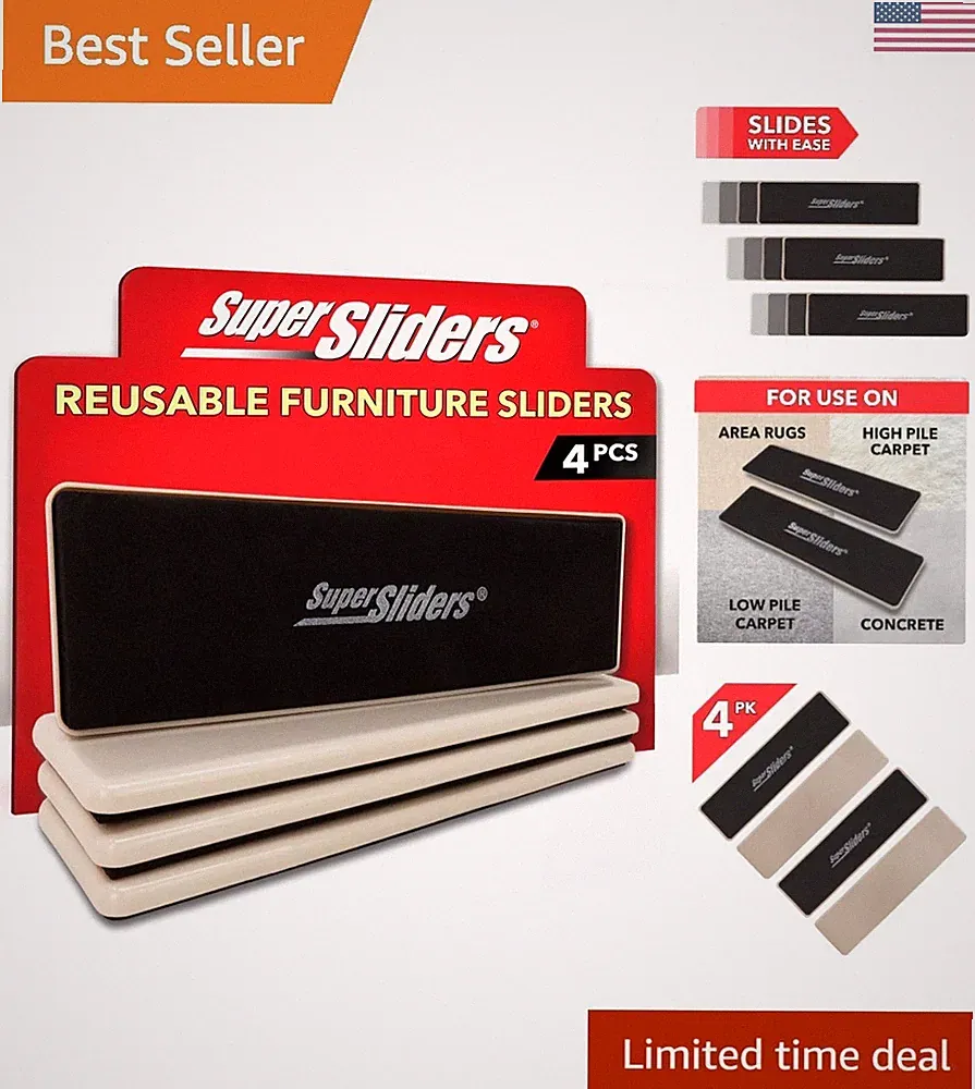 Best-Selling 4-Pack Furniture Sliders for Carpet – Easy Heavy Furniture Moves