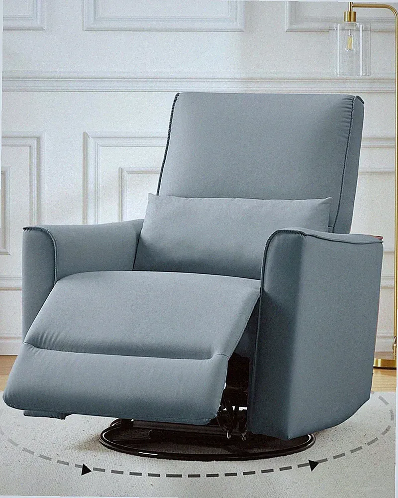 Ergonomic 360° Swivel Recliner Glider Chair with Lumbar Support for Nursery & Li