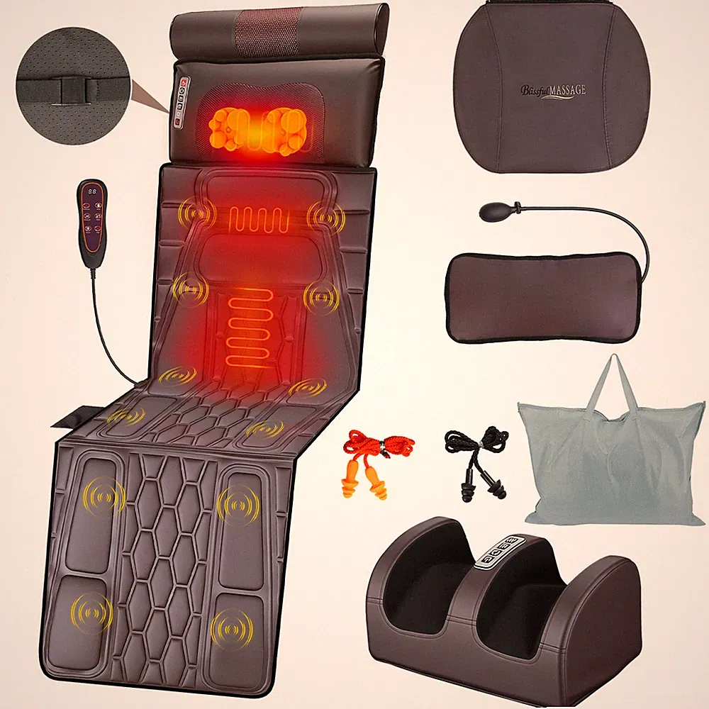 Full Body Massage Mat for Reclining Chair Pad Vibrating Heating Anti-Slip Bottom