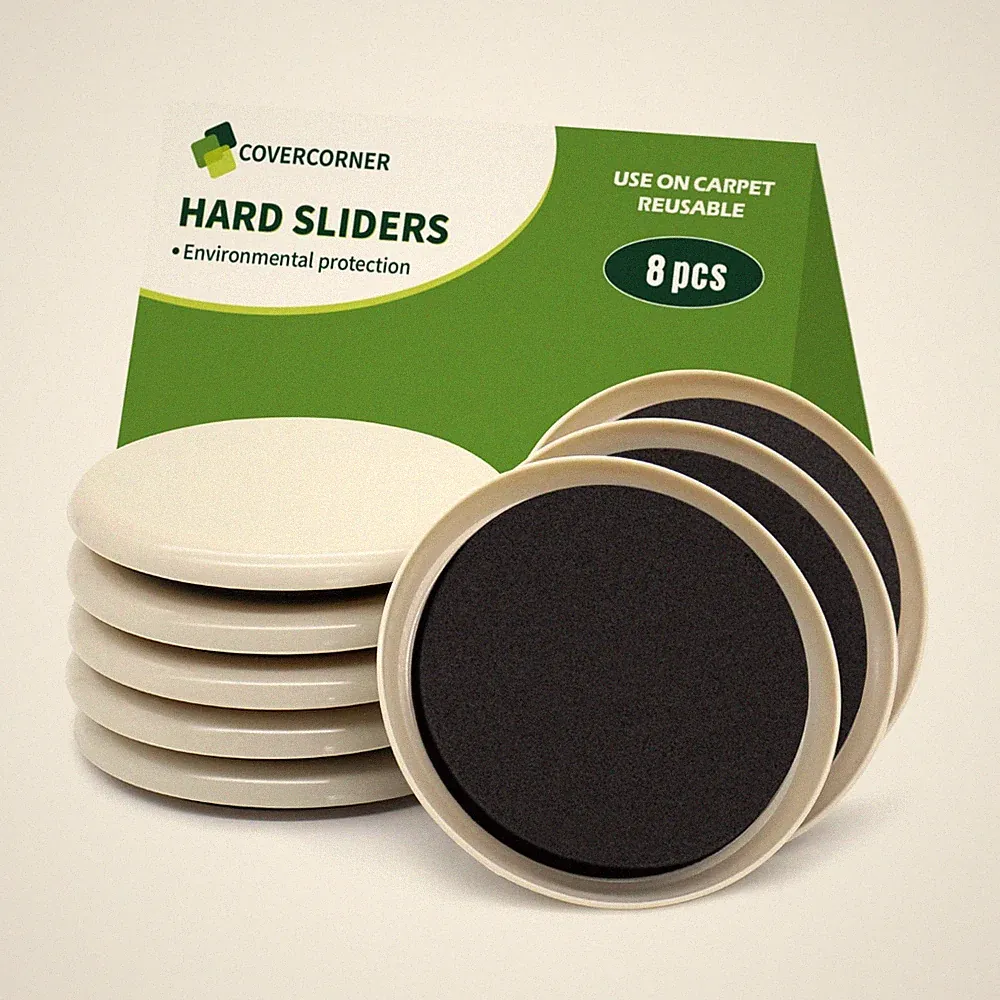 Furniture Sliders for Carpet 3.5 Inch 8 Pack
