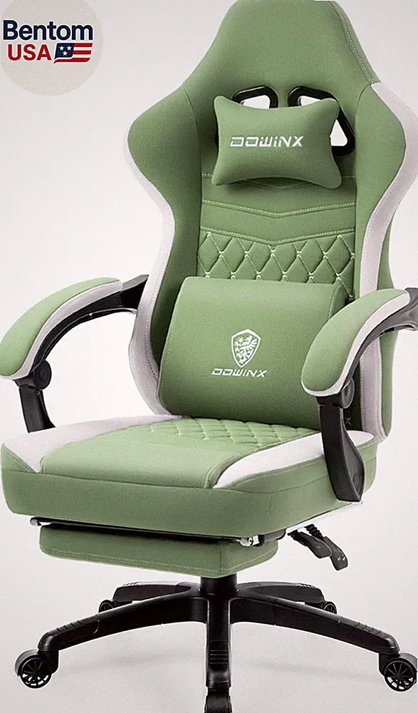 Gaming Chair Breathable Fabric Game Chair with Gel Pad and Storage Bag, Comforta