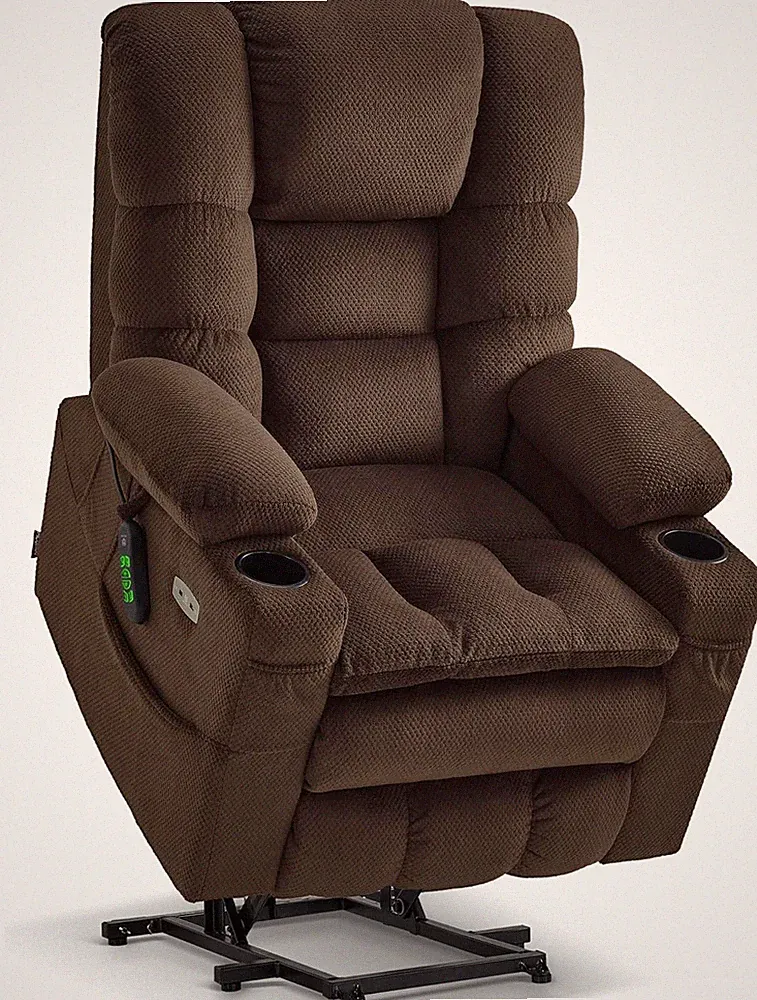 Large Triple Motor Power Lift Recliner Chair with Massage and Dual Heating, Adju