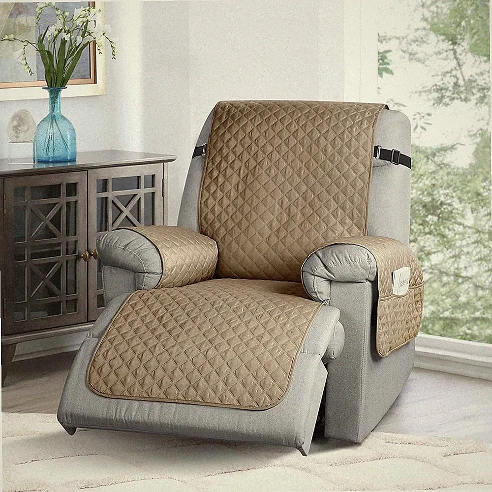 Louis Donné Reversible Quilted Cotton Recliner Slipcover - Pet Friendly Ant