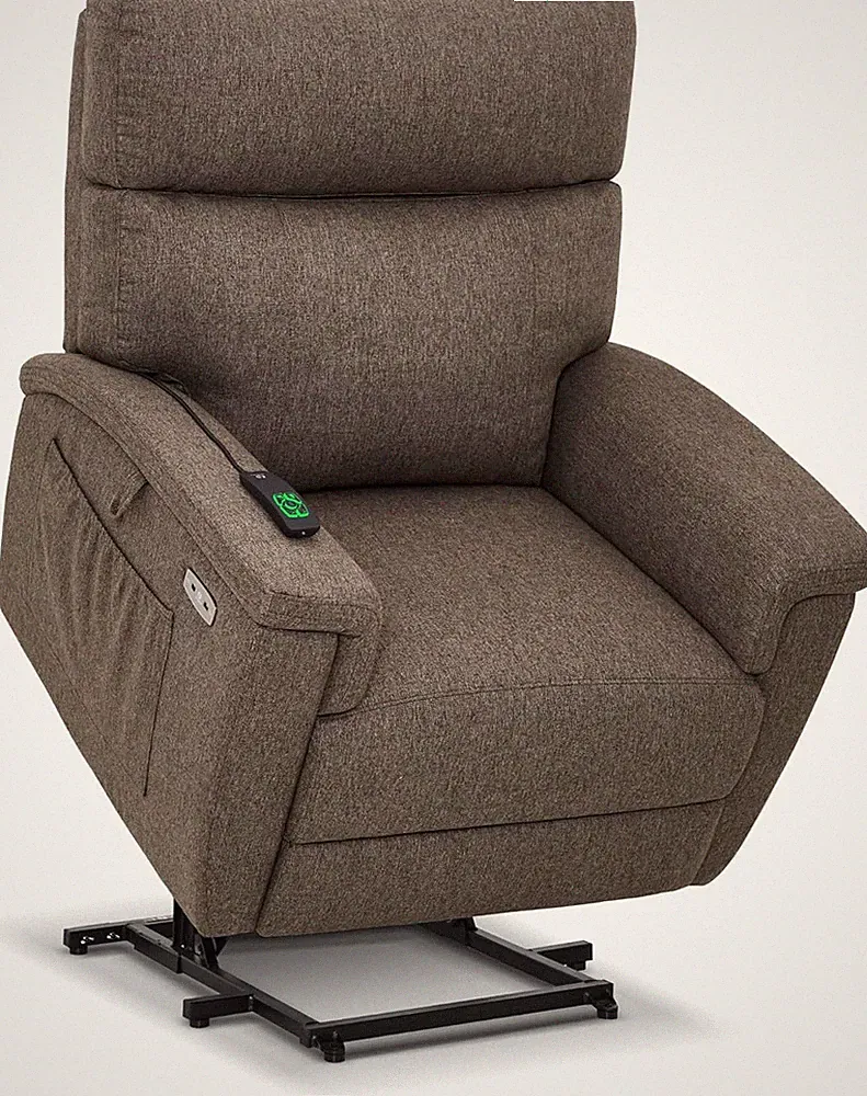 Mocha Power Lift Recliner Chair with Massage, Heat & Adjustable Headrest