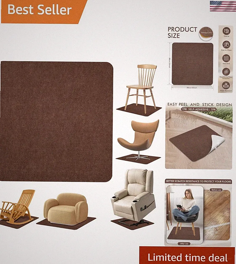 Recliner Pads for Hardwood Floors, Non Slip Recliner Grippers, Furniture Pads...