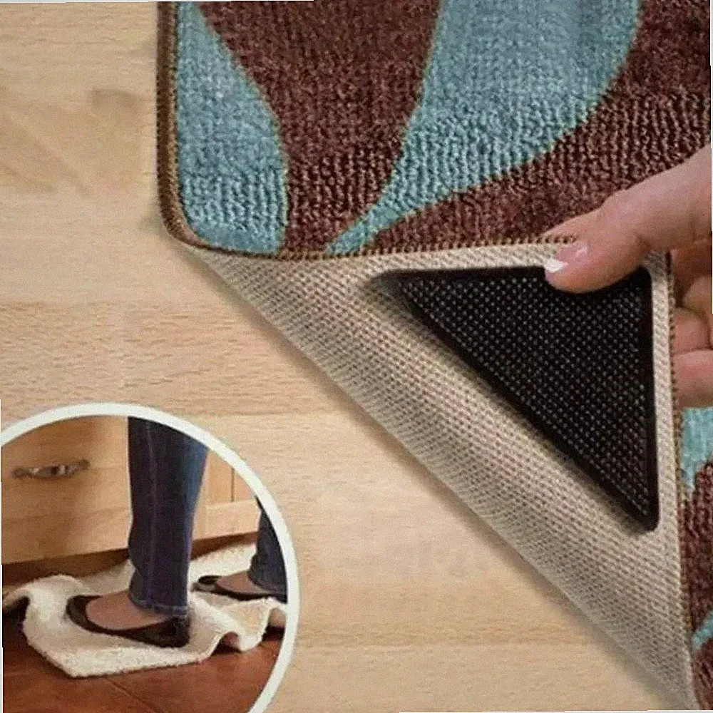 RUG CARPET MAT GRIPPERS RUGGIES NON SLIP SKID REUSABLE WASHABLE GRIPS UK